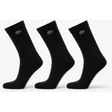 Lacoste 3-Pack Crew Cut Socks Black