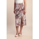 Fenzy Plus Size Midi Suknja S Printom, Svijetlo Ružičasta | shoptok.hr