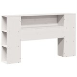 vidaXL Krevet s regalom za knjige bez madraca bijeli 160x200cm od drva | shoptok.hr