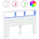 Maison Chic posteljno vzglavje - vzglavna omarica - nočna omarica led bela 140x17x102 cm, (21703999) Cene