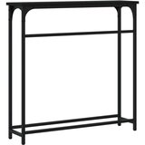  Konzolni stol crni 75 x 19 5 x 75 cm od konstruiranog drva | shoptok.hr