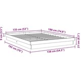 vidaXL posteljni okvir brez vzmetnice 135x190 cm masivni les hrast | Shoptok.si