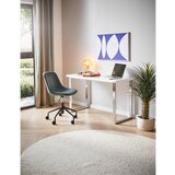 Hom`in pisalna miza kovina, leseni material bela, visoki sijaj | Shoptok.si