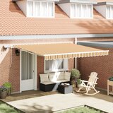 vidaXL Ročna Retraktibilna Tenda z LED večbarvno črto 400x300 cm Cene
