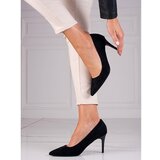 GOODIN Suede black Shelovet heels Cijene