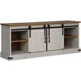 vidaXL TV omarica HALDEN 2 drsna vrata bela 150x40x60 cm masivni les | Shoptok.si