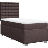  The Living Store Box spring postelja z vzmetnico temno rjava 100x200 cm blago - Box Spring Postelja, (21520957) | Shoptok.si