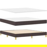 Box Spring Krevet s Madracem - Tamnosmeđi 180x200 cm Tkanina | shoptok.hr