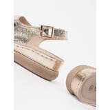 GOODIN Gold flat sandals with buckle | shoptok.hr