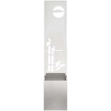 vidaXL Vrtni Sadič s Dekorativnom Pločom Srebrna 32 x 140 cm | shoptok.hr