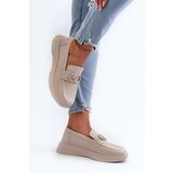 S. BARSKI Women's Leather Platform Moccasins Beige S.Barski LR490 | Shoptok.si