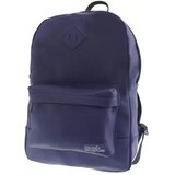 Luna Must: Zaobljena modra šolska torba, nahrbtnik z učinkom usnja 30 x 13 x 41 cm | Shoptok.si