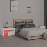  Noćni ormarići 2 kom s LED svjetlima bijeli 70 x 36,5 x 40 cm | shoptok.hr