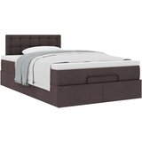 vidaXL Okvir za krevet s madraca tamnosmeđi 120x190 cm od tkanine | shoptok.hr
