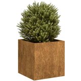 vidaXL Planter Rusty 40x40x40 cm Vremensko odporno jeklo Cene