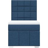 vidaXL Box spring postelja z vzmetnico modra 100x200 cm blago, (21310638) | Shoptok.si