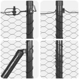  Heksagonalna ograda s betonskom osnovom 25 x 1,2 m Siva Mreža | shoptok.hr