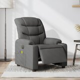 vidaXL električni masažni naslanjač temno sivo blago | Shoptok.si