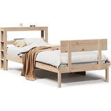vidaXL Posteljni okvir brez vzmetnice 90x200 cm trdna borovina Cene