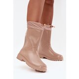 Boto Beige Women's Rain Boots With Elastic Kessia Cijene