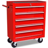 Crvena Radionička Alatna Kolica s 5 Ladica | shoptok.hr