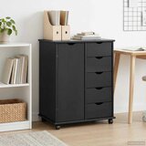  Mobilni ormar Siva 63,5 x 39 x 79 cm Čvrsto borovo drvo | shoptok.hr