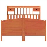  Knjižna postelja brez vzmetnice vošč. rjava 150x200 cm borovina, (21607900) | Shoptok.si