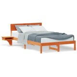  Konstrukcija postelje z vzglavjem Voskast rjav 120 x 200 cm, (5000126692) | Shoptok.si