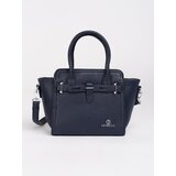 Shelvt Navy blue women's handbag with silver elements | Shoptok.si