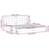  Posteljni okvir z vzglavjem siva 200x200 cm umetno usnje | Shoptok.si