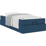  Posteljni okvir z vzmetnico z vzmetnico 2 pcs Modra blago, (5000126298) | Shoptok.si