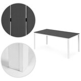 Multi Garden Vrtni stol za 6 osoba 156 × 78 cm, polywood, namještaj za terasu, sivo-bijeli | shoptok.hr