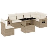  7-dijelni set vrtnih sofa od poliratana s jastucima bež | shoptok.hr