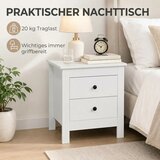  Moderni noćni ormarić s 2 ladice bočni ormarić s podnožjima za spavaću sobu bijeli | shoptok.hr