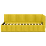  Kutni okvir kreveta s uzglavljem Žuta 80 cm x 200 cm Baršun | shoptok.hr
