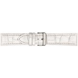 Poletto beli Glossy Antiqua Calf Kožni Kaiš Za Sat 643/20.24