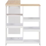  Barski stol s pomičnom policom bijeli 138 x 39 x 110 cm | shoptok.hr