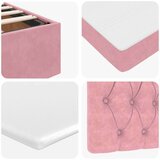 vidaXL Otomanski posteljni okvir z vzmetnico roza 100x200 cm žamet | Shoptok.si