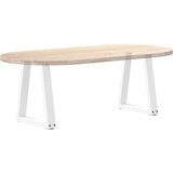  Noge za klub stolić V-oblika 2 kom Bijele 38 x (42-43,3) cm Čelik | shoptok.hr