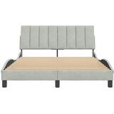  Okvir za krevet bez madraca Hanko svjetlosivi 140x200 cm baršunasti | Eponuda.com