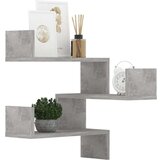 vidaXL Stenske kotne police 2 kosa betonsko sive 40x40x50cm iverna pl., (20620346) | Shoptok.si