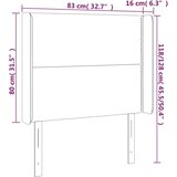  Uzglavlje ružičasto 83x16x118/128 cm baršunasto | shoptok.hr