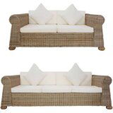  2-dijelni set sofa od prirodnog ratana s jastucima | shoptok.hr
