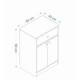 Hanah home višenamenski ormar latte white atlantic pine | ePonuda.com