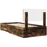  Krevetna konstrukcija s ladicama Dimljeni hrast 75 x 190 cm Smeđa 193 x 78 x 90 cm | Shoptok.si