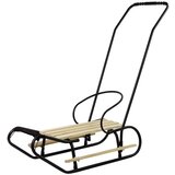 Metal Sled with push bar Backrest Strap Black | shoptok.hr