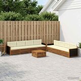  Set vanjskih sofa 9 kom. Prirodna i krem Poliester | Eponuda.com
