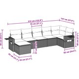  7-dijelni set vrtnih sofa svjetlosivi od poliratana | shoptok.hr