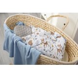 Sensillo Dvostrani baršunasti pokrivač za bebe 75x75cm šumske životinje bijeli | shoptok.hr
