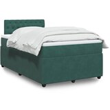 Maison Chic Box spring postelja - Vzmetna postelja z vzmetnico temno zelen 120x190 cm žamet SL10694, (21900368) | Shoptok.si